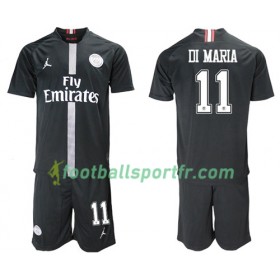 Tenue Paris Saint Germain Di Maria 11 Jordan Noir Enfant Troisieme 2018-2019 Maillot de Foot